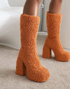 Botas de tacón de cordero