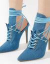 Tacones de mezclilla sexys
