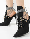 Tacones de mezclilla sexys