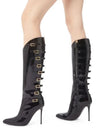 Shiny Patent Heel Boots - Dupe Department 