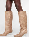 Matte N’ Stone Heel Boots - Dupe Department 