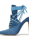 Tacones de mezclilla sexys