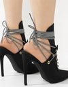 Tacones de mezclilla sexys